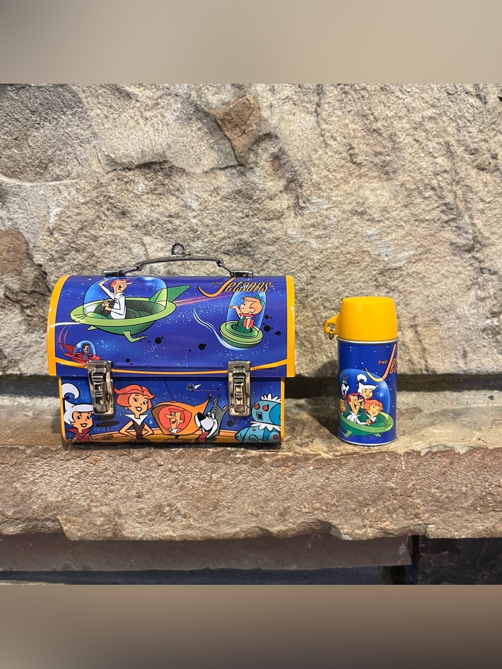 Hallmark Vintage 2000 Jetsons Lunchbox and Thermos Christmas Ornament Set